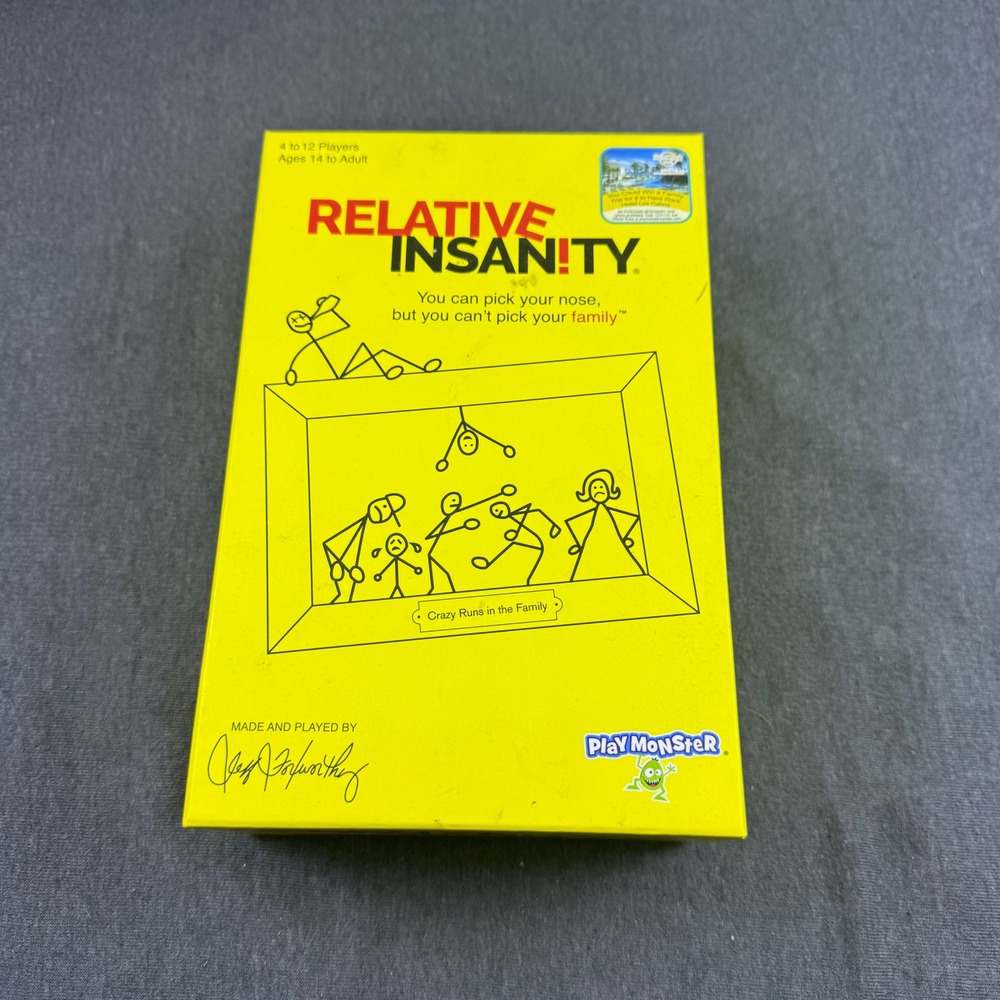 Relative Insanity Game by Jeff Foxworthy PlayMonster 4 to 12 Players‎